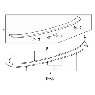 Toyota OE - Trunk Lid - Spoiler (XSE)