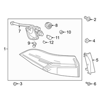 Toyota OE - Rear Lamps - Combination Lamps (USA Built, W/O Smoked Sport Trim), (L / LE / SE / SE Nightshade / XLE / XSE)