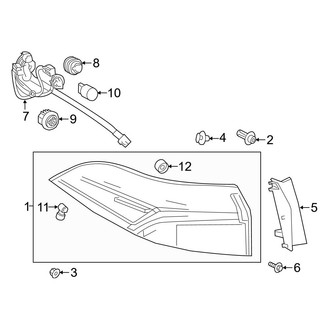 Toyota OE - Rear Lamps - Combination Lamps (With Smoked Sport Trim), (SE / SE Nightshade / XSE)