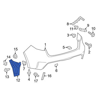 Toyota OE - Rear Left Bumper Cover Support Rail