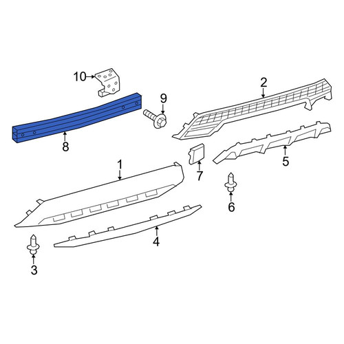 Toyota OE 5217112270 - Rear Bumper Impact Bar