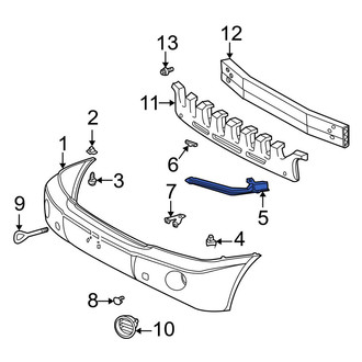 Toyota OE - Front Left Bumper Cover Support Rail