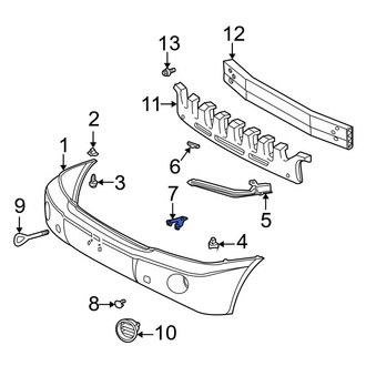 Toyota OE - Front Center Bumper Cover Support Rail