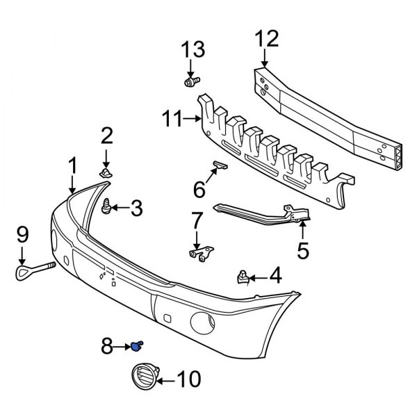 Toyota OE 5212748902 - Front Bumper Cover Cap