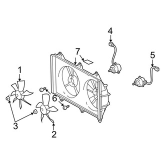 Toyota OE - Cooling Fan (With Heavy Duty Cooling), (2.4L)