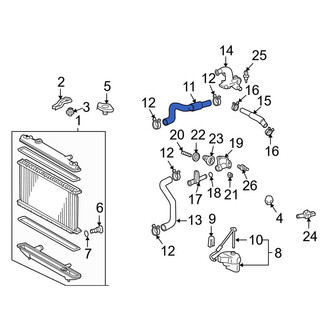 Toyota OE - Upper Radiator Coolant Hose