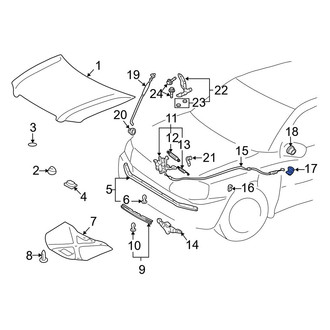 Toyota OE - Front Hood Release Handle