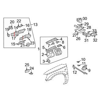 Toyota OE - Fender - Structural Components & Rails