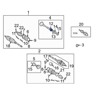 Toyota OE - Front CV Axle Shaft Carrier Bearing