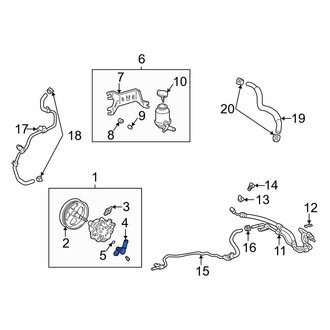Toyota OE - Power Steering Return Line End Fitting
