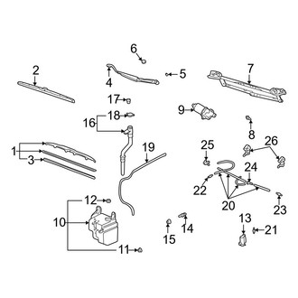 Toyota OE - Windshield - Wiper & Washer Components