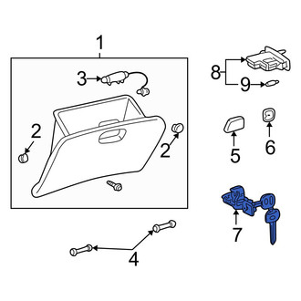 Toyota OE - Glove Box Lock Kit