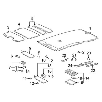 Toyota OE - Roof - Interior Trim (W/O Sunroof)