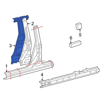 Toyota OE - Left Inner Body B-Pillar