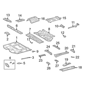 Toyota OE - Pillars, Rocker & Floor - Floor & Rails