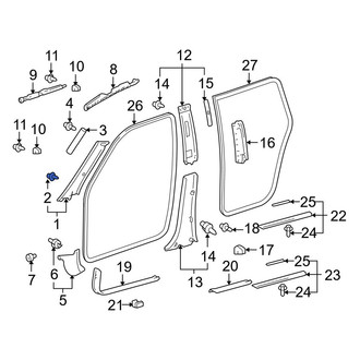 Toyota OE - Left Seat Back Panel Clip