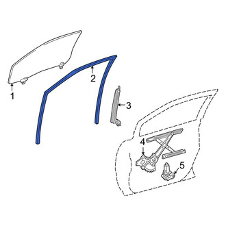 Toyota OE - Front Left Upper Window Channel