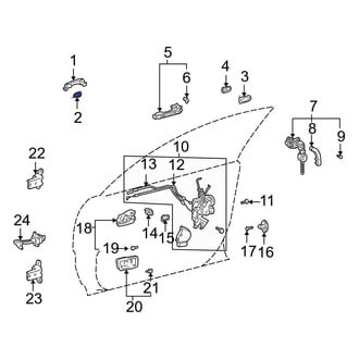 Toyota OE - Center Front Exterior Door Handle Gasket