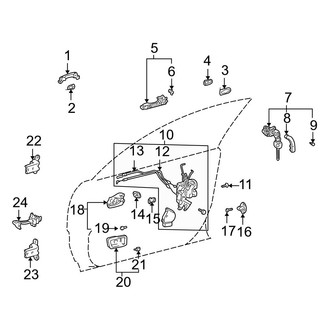 Toyota OE - Front Door - Lock & Hardware