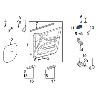 Toyota OE - Front Door Trim Panel Pocket