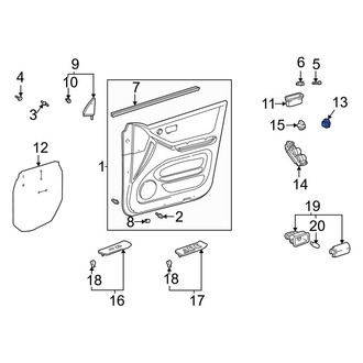 Toyota OE - Front Right Door Window Switch