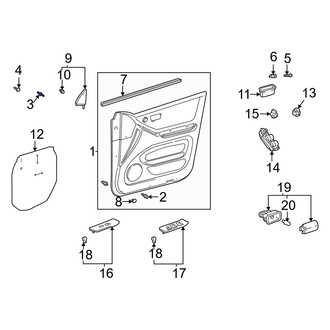 Toyota OE - Door Mirror Cover Clip