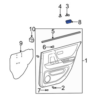 Toyota OE - Rear Door Trim Panel Pocket
