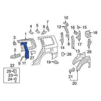 Toyota OE - Left Body C-Pillar Reinforcement