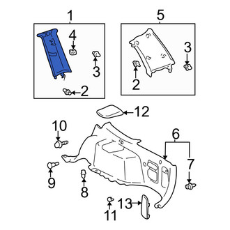 Toyota OE - Left Body C-Pillar Trim Panel