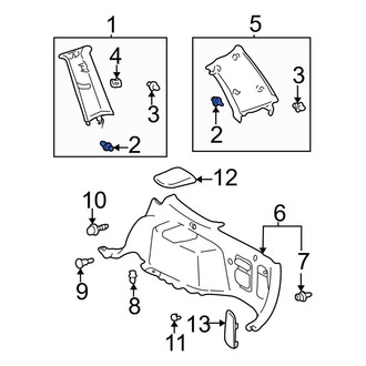 Toyota OE - Upper Inner Liftgate Trim Cover Clip