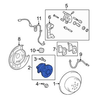 Toyota OE - Rear Right Wheel Bearing and Hub Assembly