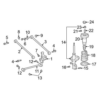 Toyota OE - Rear Suspension - Suspension Components (AWD)