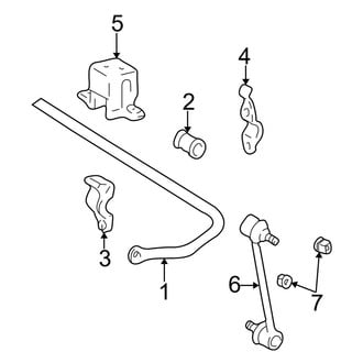 Toyota OE - Rear Suspension - Stabilizer Bar & Components (AWD)