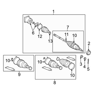 Toyota OE - Rear Suspension - Drive Axles (AWD)