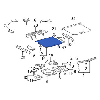 Toyota OE - Rear Center Floor Carpet