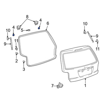 Toyota OE - Rear Outer Liftgate Stop Bumper