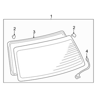 Toyota OE - Rear Liftgate Glass
