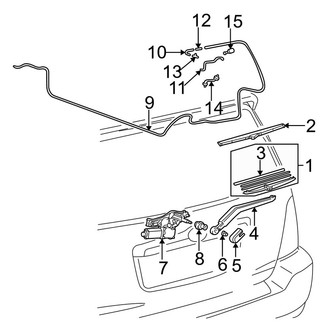 Toyota OE - Lift Gate - Wiper & Washer Components