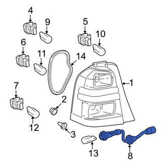 Toyota OE - Rear Left Tail Light Socket