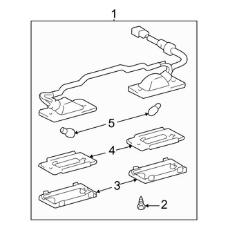Toyota OE - Rear Lamps - License Lamps