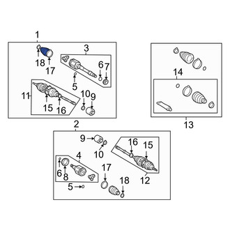 Toyota OE - Front Right CV Axle Assembly