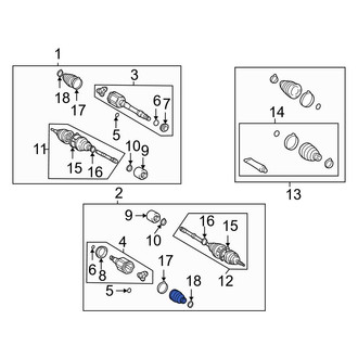 Toyota OE - Front Left CV Axle Assembly