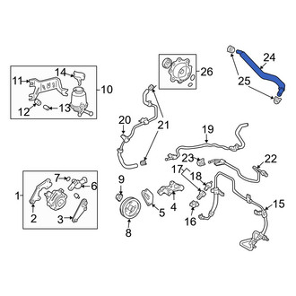 Toyota OE - Power Steering Reservoir Hose