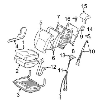 Toyota OE - Seats & Tracks - Second Row Seats (Right Section, With 7 Passenger Option)