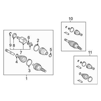 Toyota OE - Rear Suspension - Drive Axles (AWD)