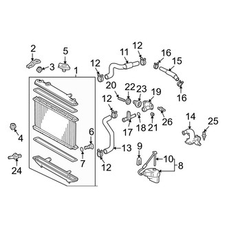 Toyota OE - Cooling - Radiator & Components (3.3L)
