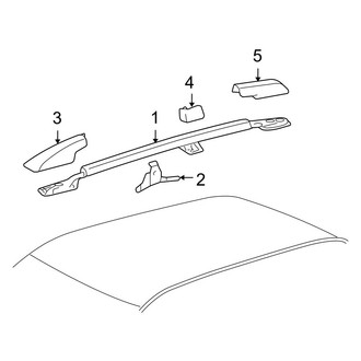 Toyota OE - Roof Rack (With Sunroof), (FULL HYBRID EV-GAS (FHEV))