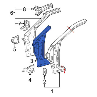 Toyota OE - Left Body A-Pillar Reinforcement