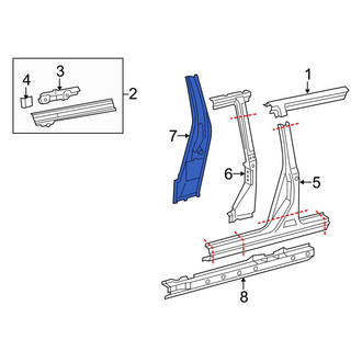 Toyota OE - Left Inner Body B-Pillar