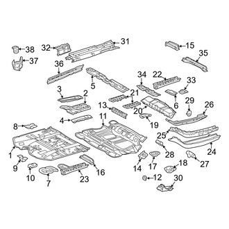 Toyota OE - Pillars, Rocker & Floor - Floor & Rails (FULL HYBRID EV-GAS (FHEV))